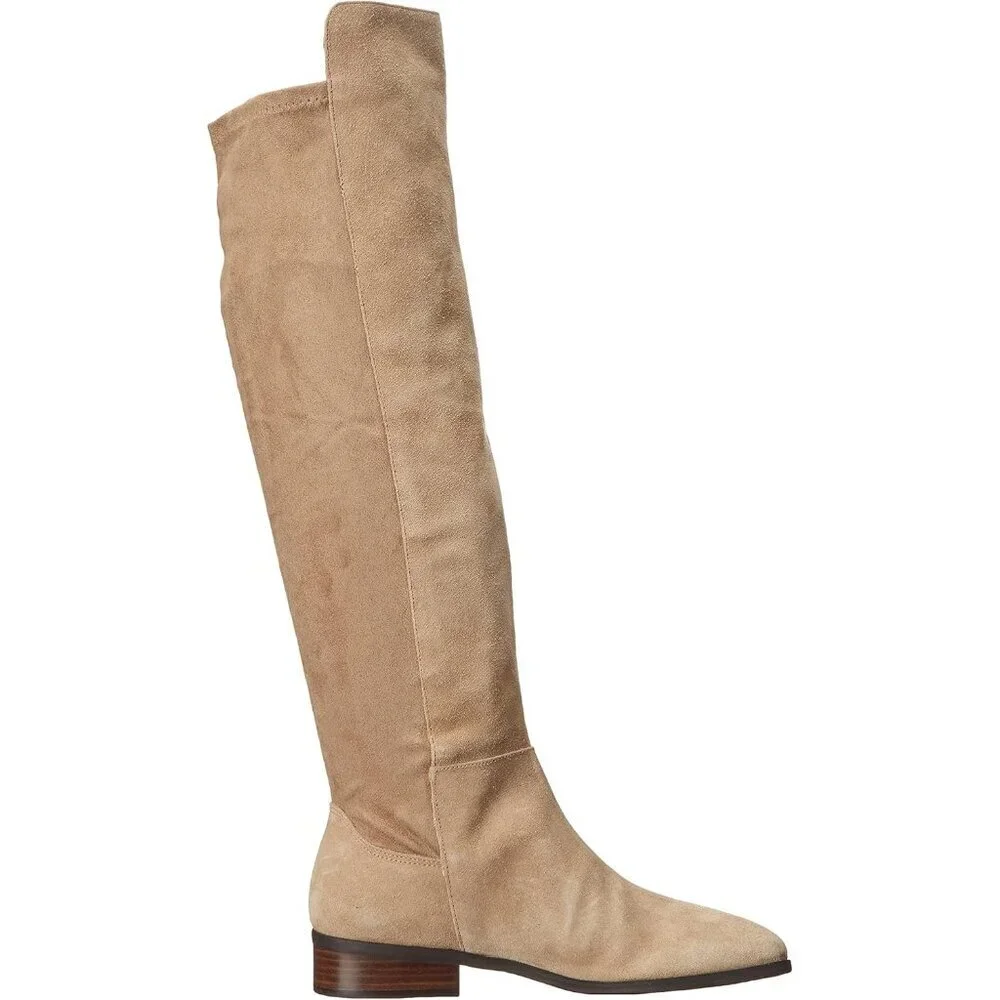 Women's Dune Above the Knee Pointed Toe Low Heel Calypso Winter Long Boot